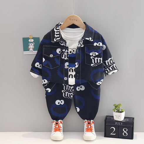 Boy's Spring and Autumn Dress Set of Three